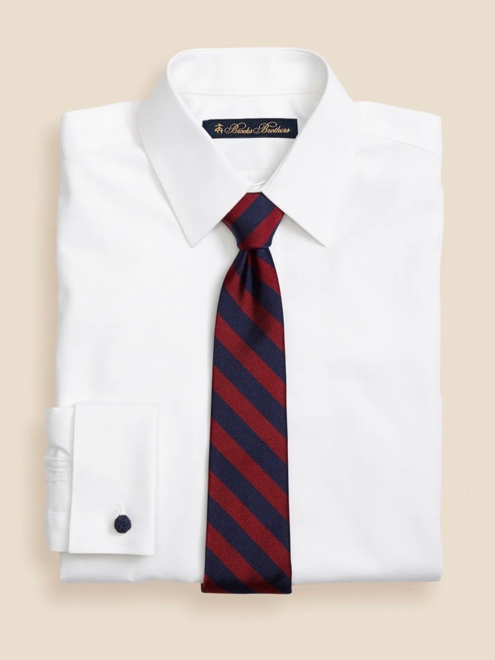 Brooks Brothers Boys Supima® Cotton Pinpoint Non-Iron
French Cuff Dress Shirt